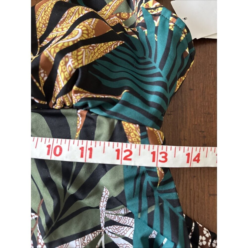 Upstream Ladies One Piece Swimsuit Size 10 NWT Green Floral - Picture 6 of 6